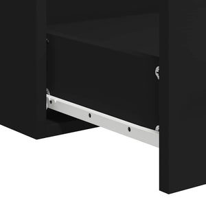 Badschrank mit Spiegel, Schwarz