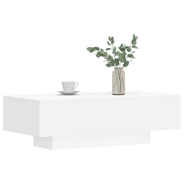 Weißer Couchtisch 100 cm Holzwerkstoff