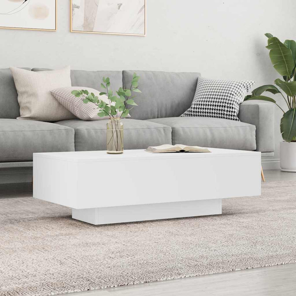 Weißer Couchtisch 100 cm Holzwerkstoff