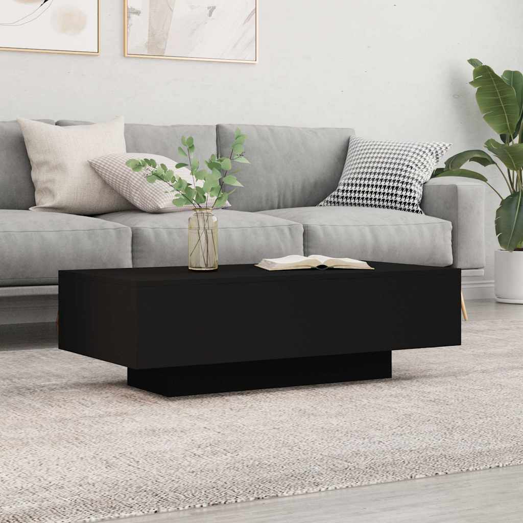 Schwarzer Couchtisch 100x50 cm Holz