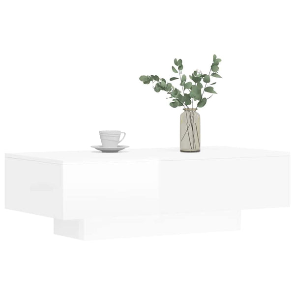 Couchtisch Hochglanz Weiß 100cm