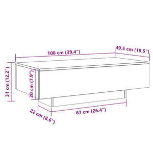 Couchtisch Grau Sonoma 100 cm