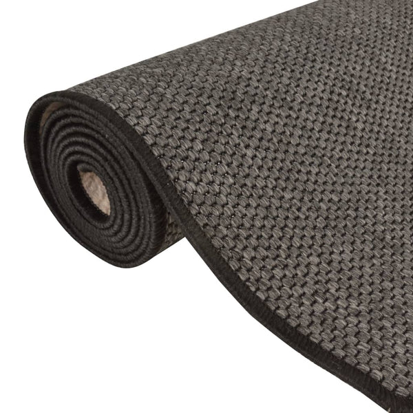 Teppichläufer Sisal Optik Anthrazit 80x200 cm