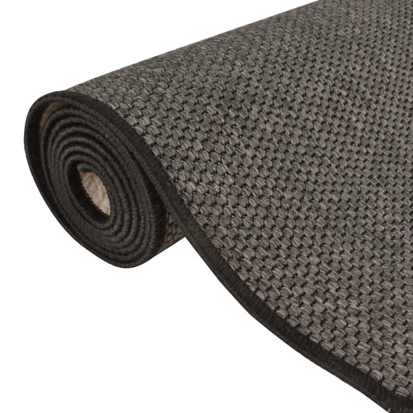 Anthrazit Sisal Teppichläufer 80x300 cm