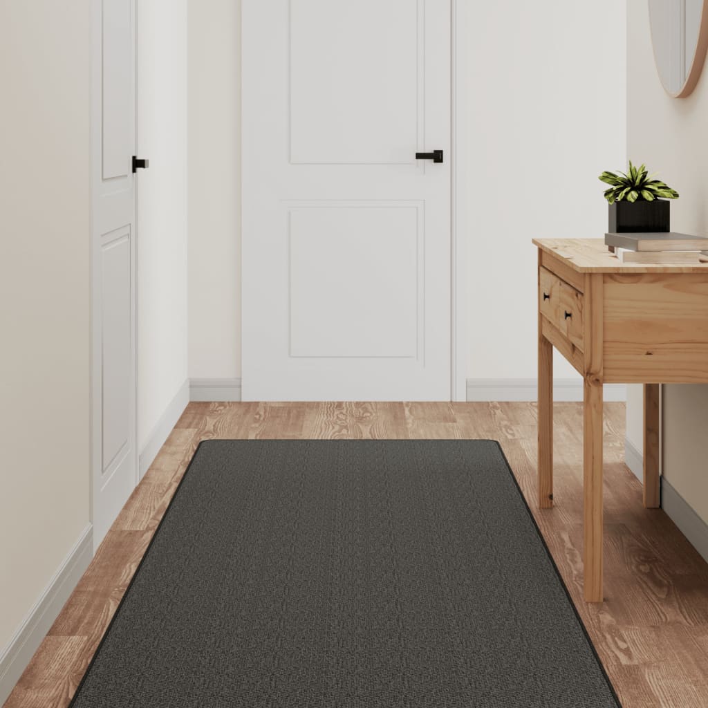 Anthrazit Sisal Teppichläufer 80x400 cm