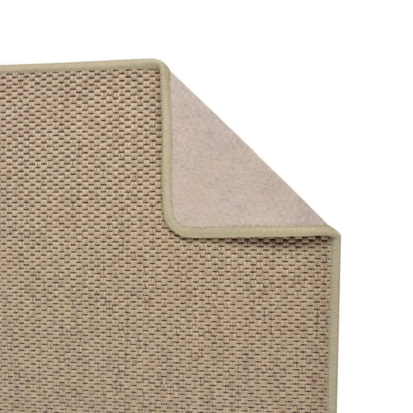Sandfarbener Teppichläufer Sisal-Optik 50x100 cm