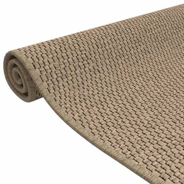 Sandfarbener Teppichläufer Sisal-Optik 50x100 cm