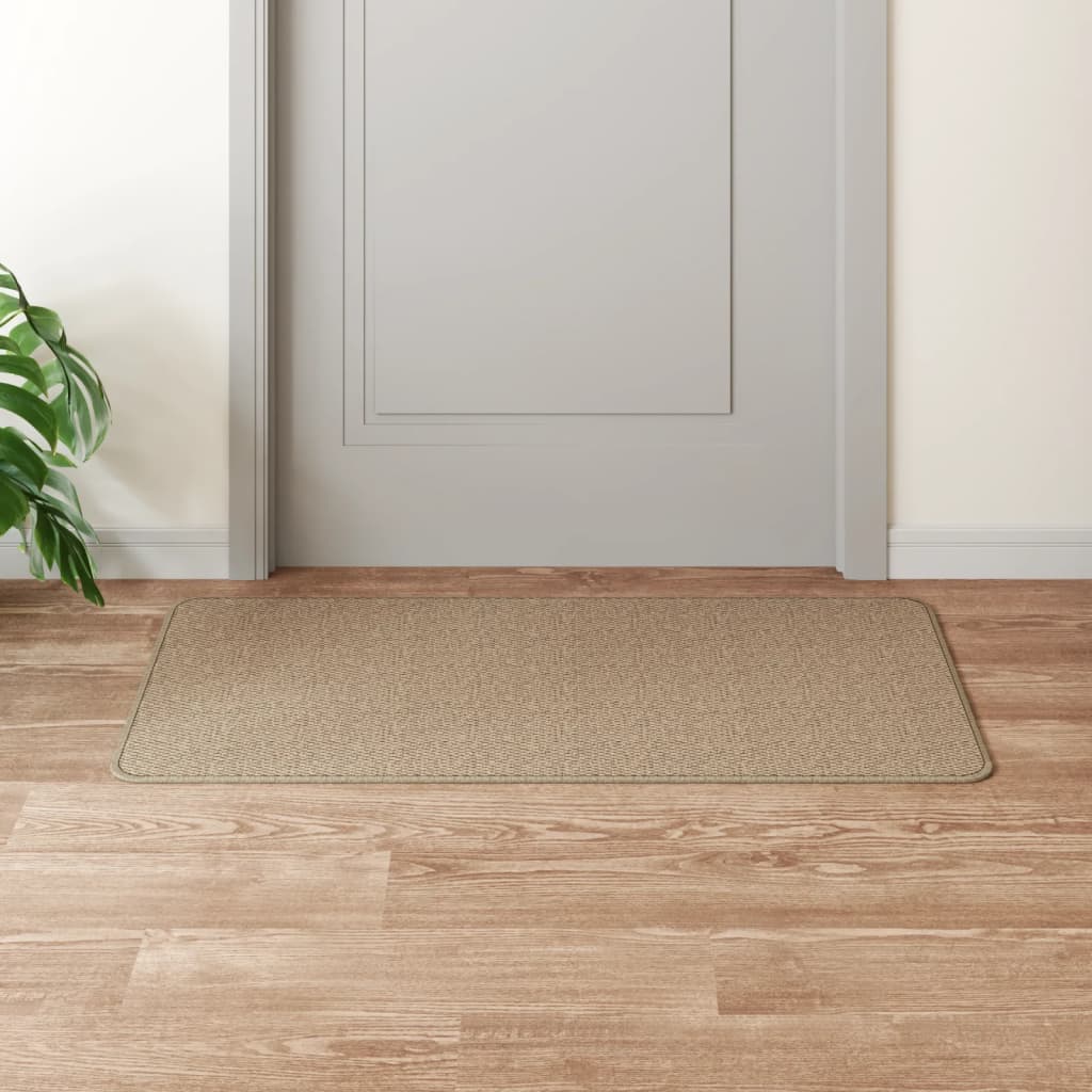 Sandfarbener Teppichläufer Sisal-Optik 50x100 cm