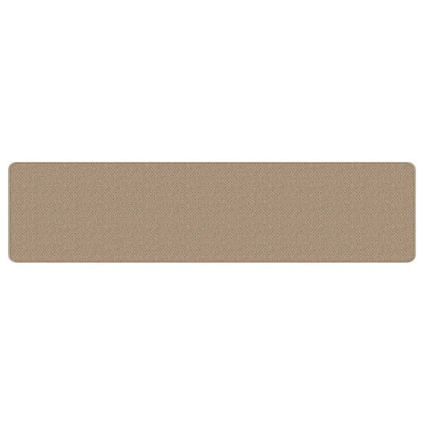 Sandfarbener Teppichläufer Sisal-Optik 50x200 cm