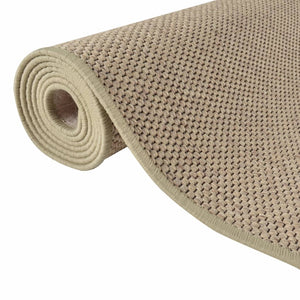 Sandfarbener Teppichläufer Sisal-Optik 50x200 cm