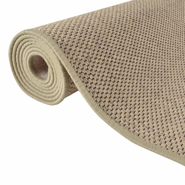 Sandfarbener Teppichläufer Sisal-Optik 50x200 cm
