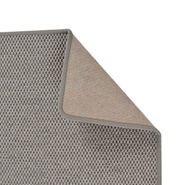 Silberner Teppichläufer Sisal-Optik 80x300 cm