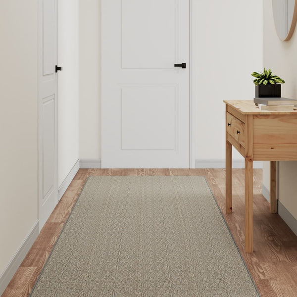 Silberner Teppichläufer Sisal-Optik 80x300 cm