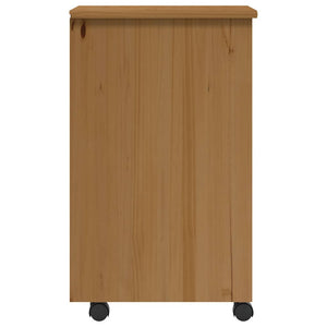 Rollschrank Kiefer Massivholz Honigbraun