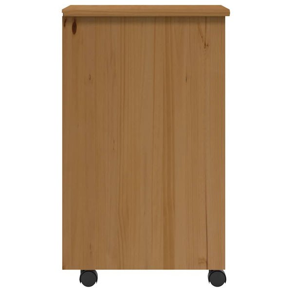 Rollschrank Kiefer Massivholz Honigbraun