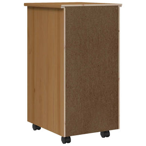 Rollschrank Kiefer Massivholz Honigbraun