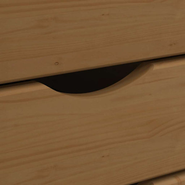 Rollschrank Kiefer Massivholz Honigbraun