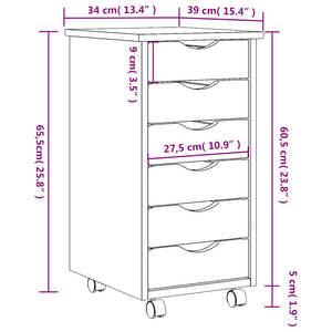 Rollschrank Kiefer Massivholz Honigbraun