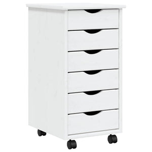 Rollschrank Kiefer Massivholz Weiß