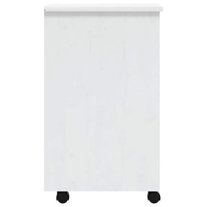 Rollschrank Kiefer Massivholz Weiß
