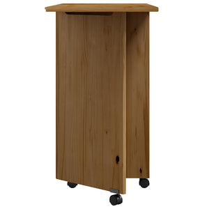 Rollschrank mit Schreibtisch Honigbraun Kiefer