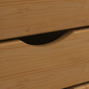 Rollschrank mit Schreibtisch Honigbraun Kiefer