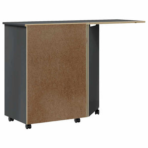 Rollschrank mit Schreibtisch MOSS Grau Kiefer