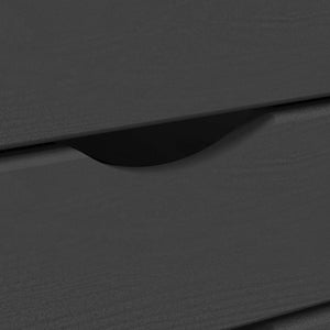 Rollschrank mit Schreibtisch MOSS Grau Kiefer