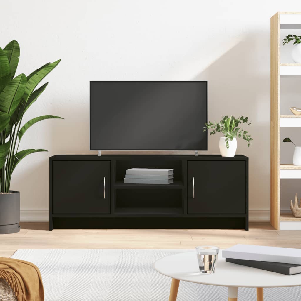 Schwarzer TV-Schrank, 102 cm