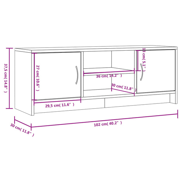 TV-Schrank Sonoma Eiche, 102 cm