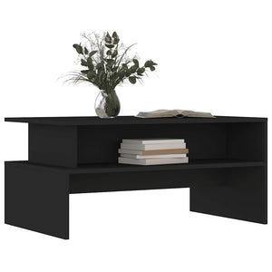 Schwarzer Couchtisch 90x55 cm