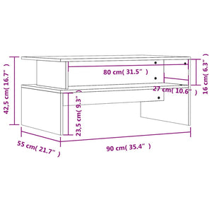 Schwarzer Couchtisch 90x55 cm