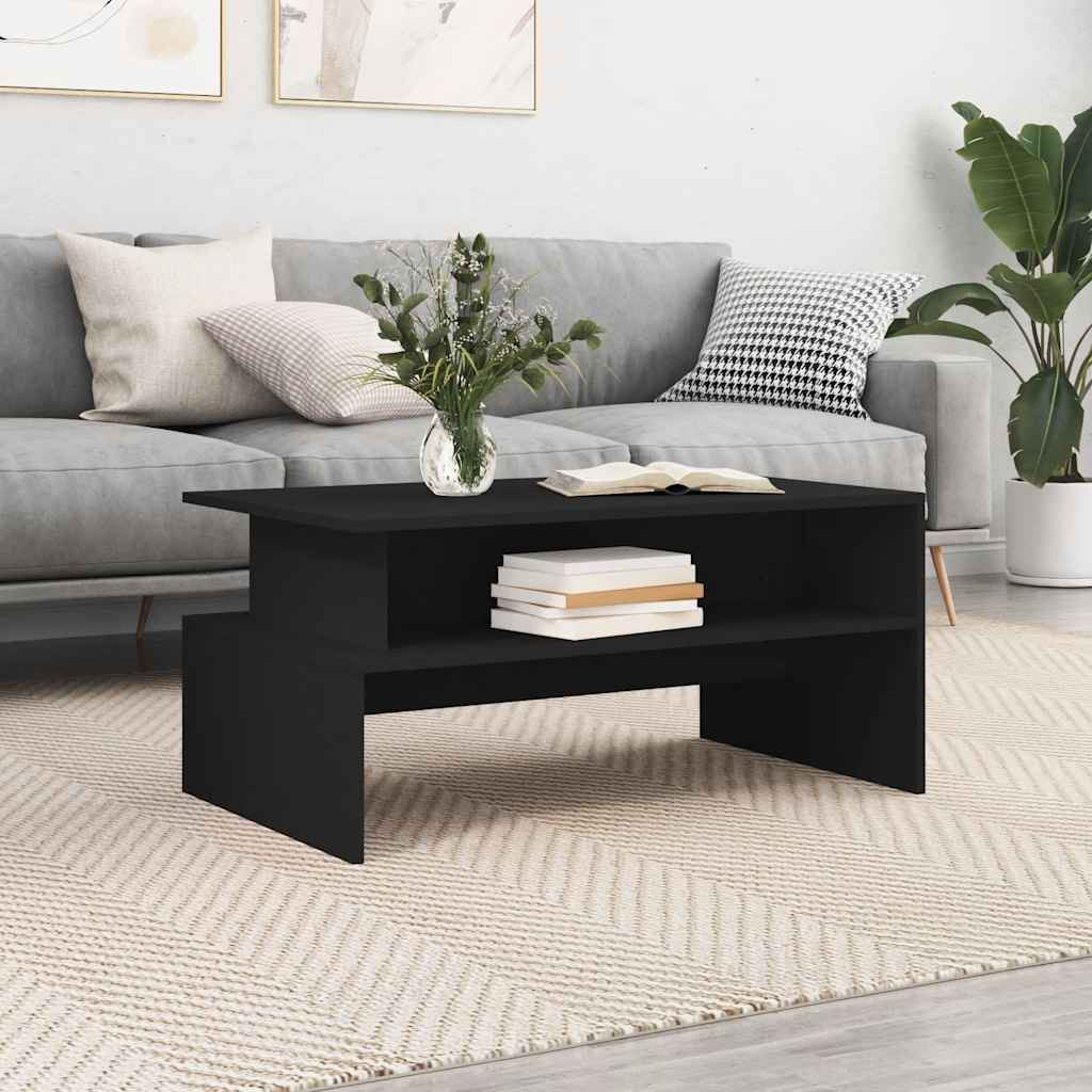 Schwarzer Couchtisch 90x55 cm