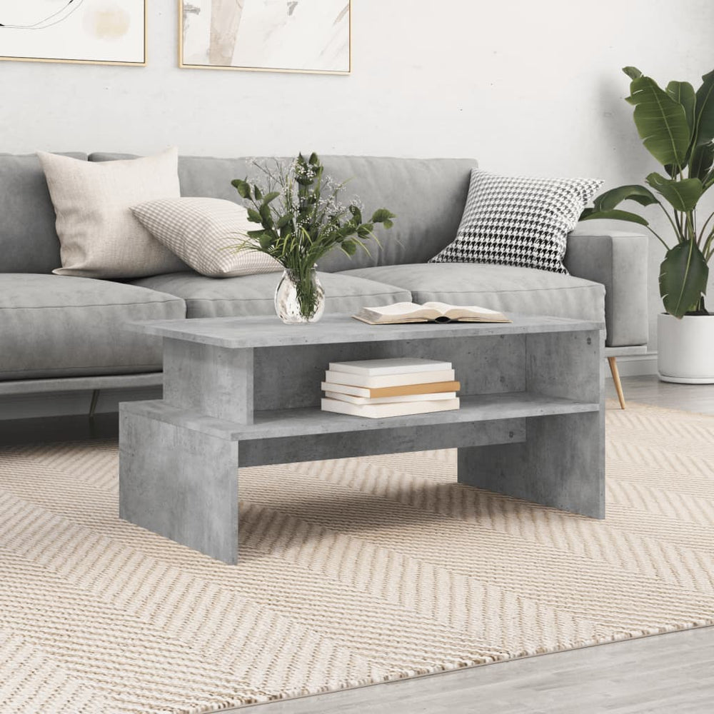 Betongrauer Couchtisch 90x55 cm