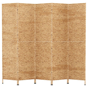 5-teiliger Paravent aus Wasserhyazinthe, 205x180 cm