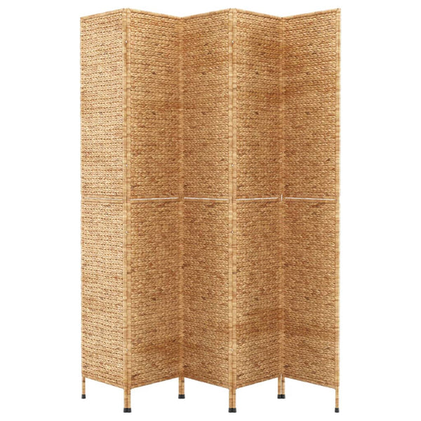 5-teiliger Paravent aus Wasserhyazinthe, 205x180 cm