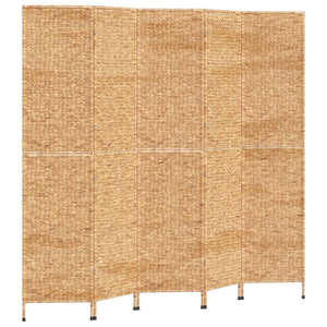 5-teiliger Paravent aus Wasserhyazinthe, 205x180 cm