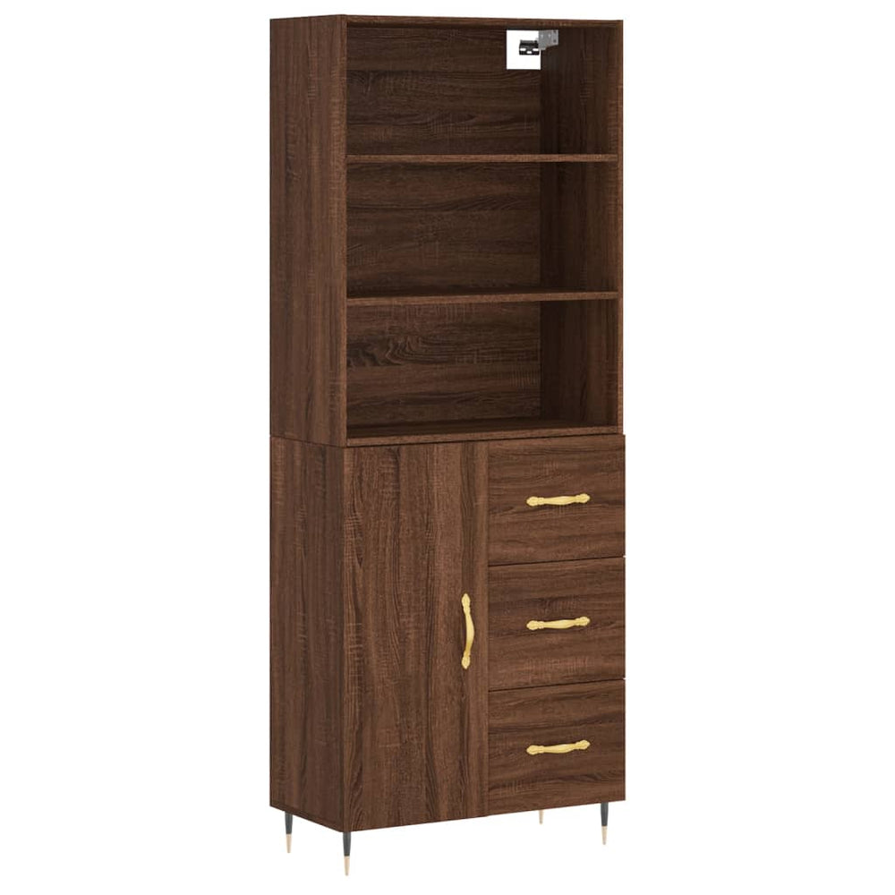 Highboard Braun Eichenoptik 180 cm