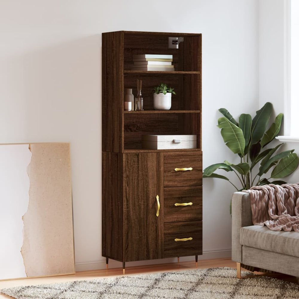 Highboard Braun Eichenoptik 180 cm