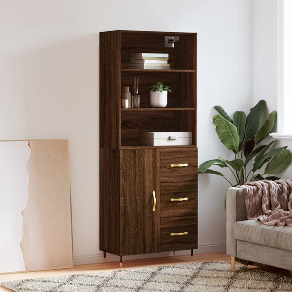 Highboard Braun Eichenoptik 180 cm