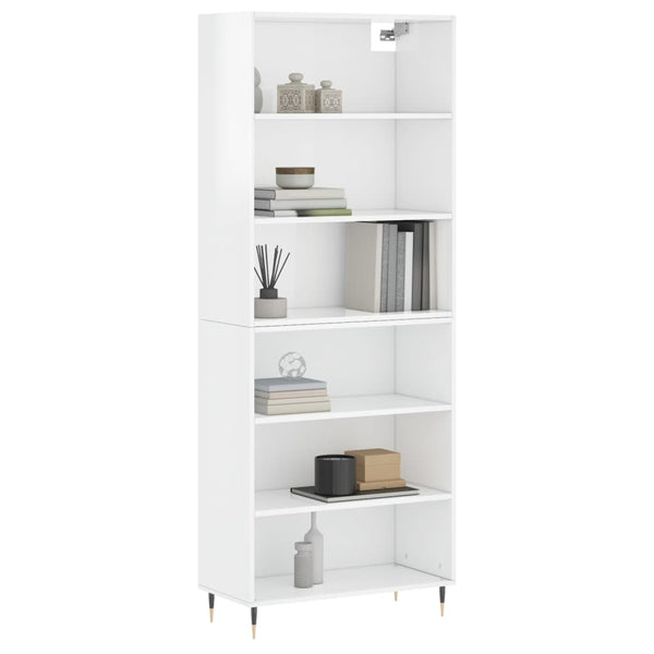 Highboard Weiß Hochglanz 69,5x32,5x180cm
