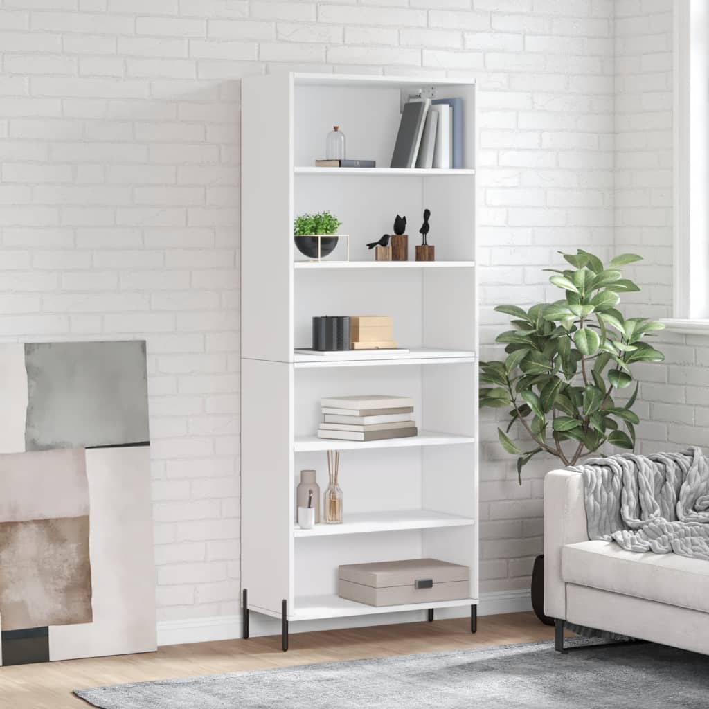 Highboard Weiß 69,5x32,5x180 cm