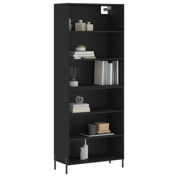 Highboard Schwarz 180 cm Holzwerkstoff
