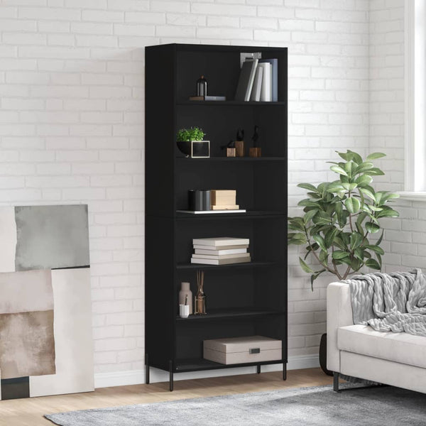 Highboard Schwarz 180 cm Holzwerkstoff