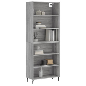 Highboard Grau Sonoma 69,5x32,5x180 cm