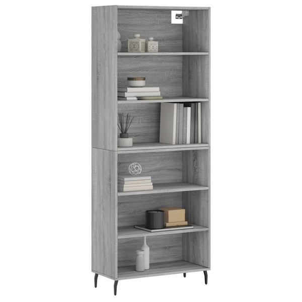 Highboard Grau Sonoma 69,5x32,5x180 cm
