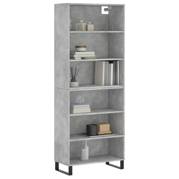 Highboard Betongrau 69,5x32,5x180 cm