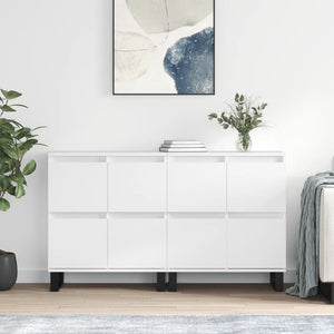 Sideboards 2 Stk. Weiß Holzwerkstoff