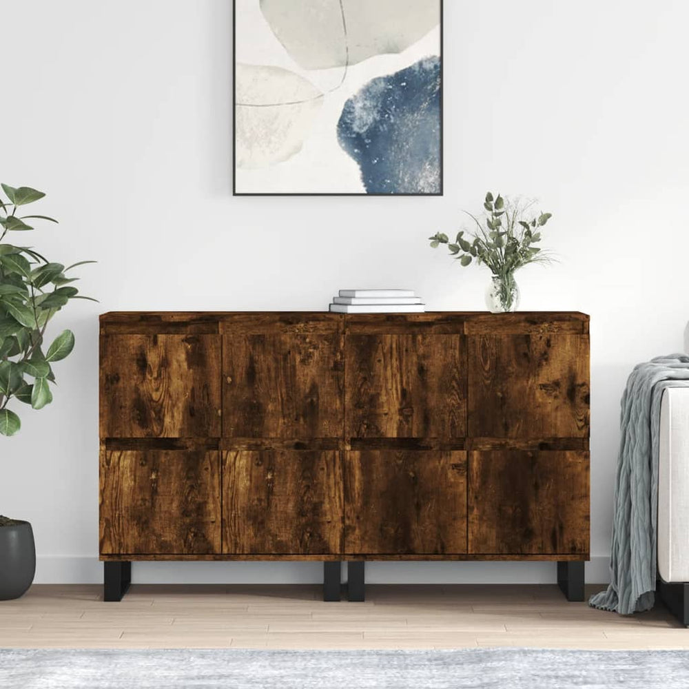 vidaXL Sideboards 2 pcs. Smoked Oak Engineered Wood