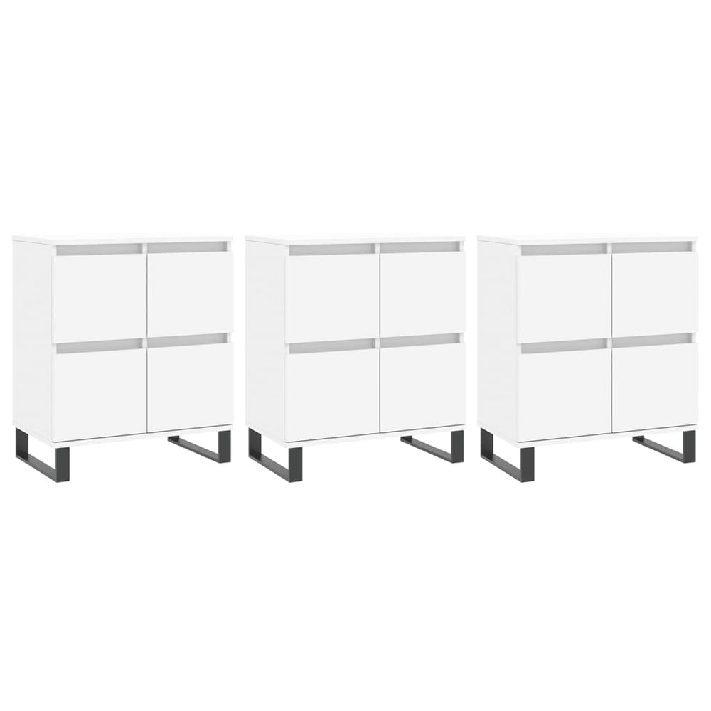 vidaXL Sideboards 3 pcs. White Engineered Wood